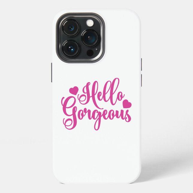 Funda Para iPhone Cota de Hello Gorgeous rosa  (Reverso )
