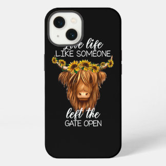 Country Heifer Highland Cow Con Sombrillas Farm F