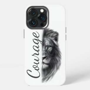Funda Para iPhone 13 Pro Courage León Artístico Minimal-