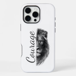 Funda Para iPhone 16 Pro Max Courage León Artístico Minimal-
