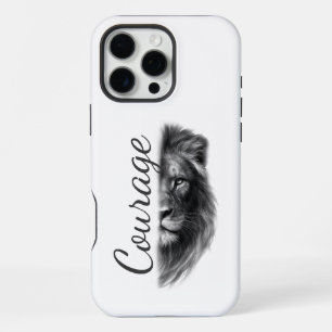 Funda Para iPhone 16 Pro Max Courage León Artístico Minimal-