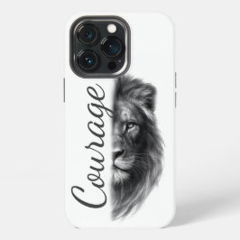 Funda Para iPhone 13 Pro Courage Lion Artistic Minimal-