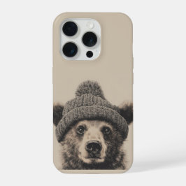 Cozy Bear in Beanie - Cute Winter Animal
