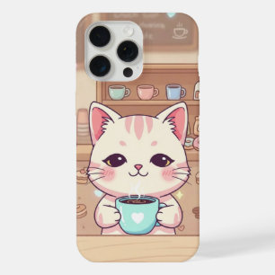 Cozy Coffee Cat - Starry Night iPhone 15 Pro Max