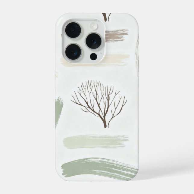 Funda Para iPhone Cozy  Minimal Winter Aesthetic Pattern   (Reverso )