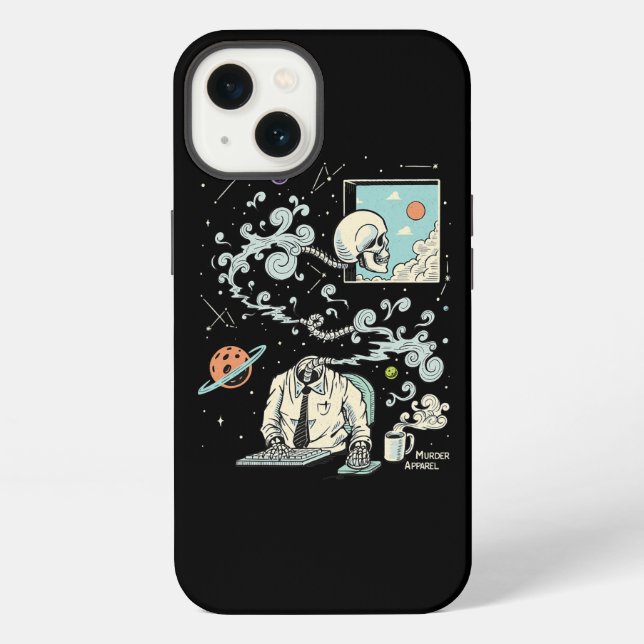 Funda Para iPhone Cráneo de ADHD Espaciado 61 (Reverso )