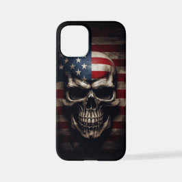 Funda Para iPhone 12 Mini Cráneo de Bandera Americana