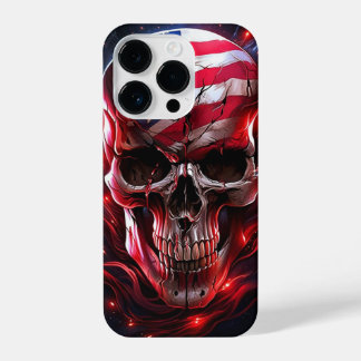 Funda Para iPhone 14 Pro Cráneo de Guay con bandera estadounidense