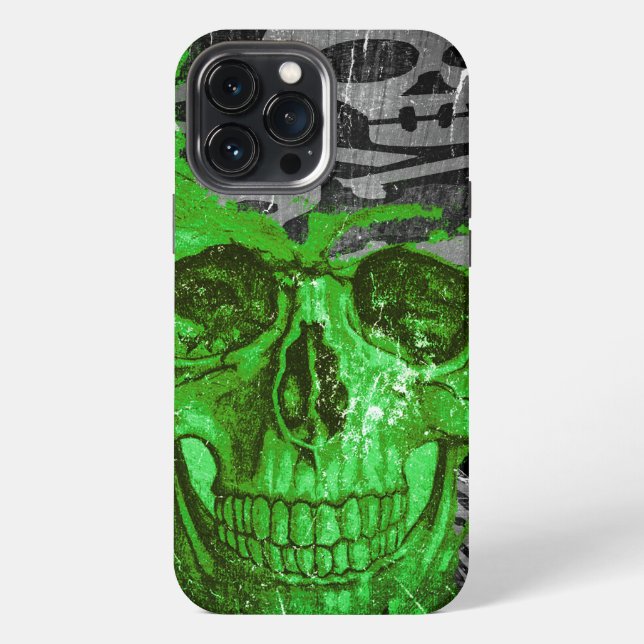 Funda Para iPhone Cráneo de Halloween #4 (Reverso )