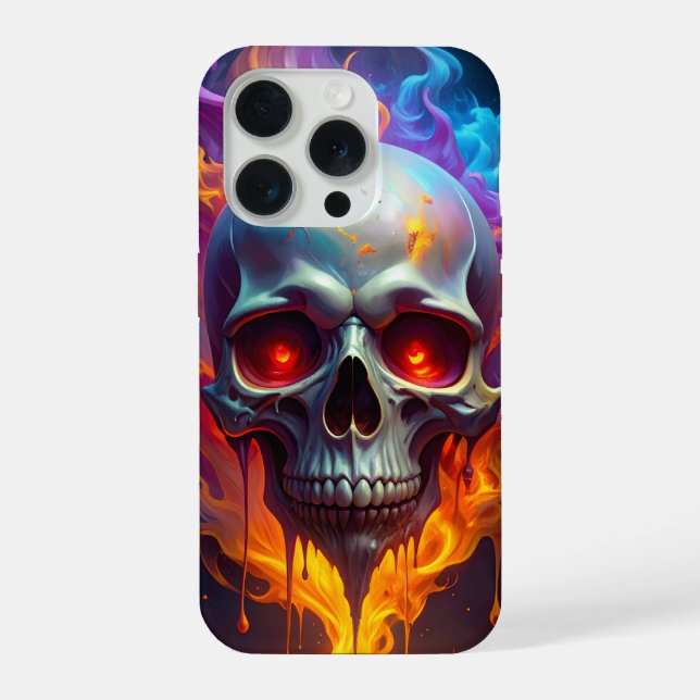 Funda Para iPhone Cráneo Fundido (Reverso )
