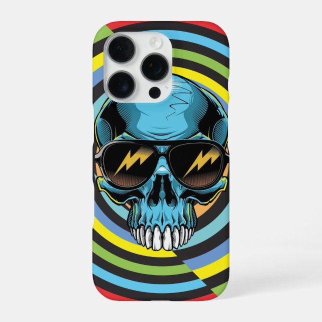 Funda Para iPhone Cráneo Funky Hipnótico (Reverso)