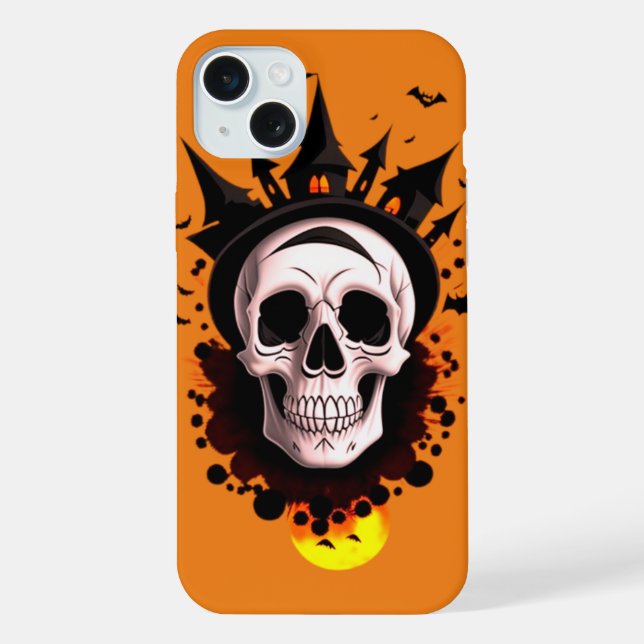 Funda Para iPhone cráneo gótico (Reverso )