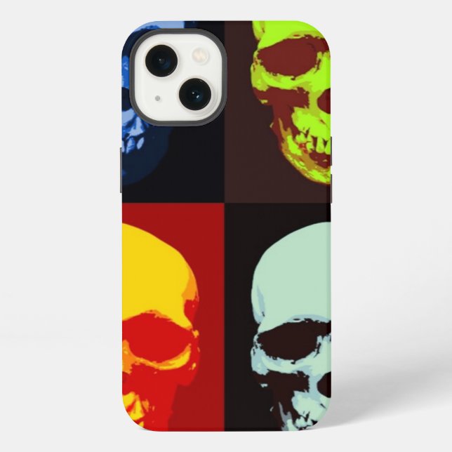 Funda Para iPhone Cráneo Pop Art (Reverso )