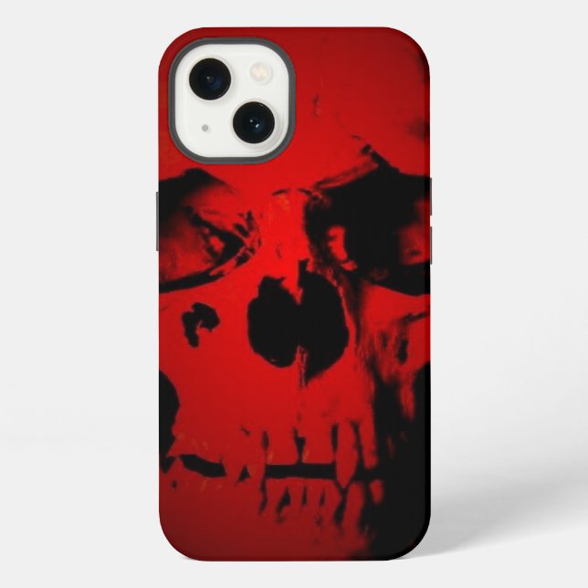 Funda Para iPhone Cráneo Rojo (Reverso )