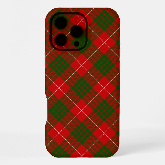 Funda Para iPhone Crawford tartán rojo verde a cuadros (Reverso )