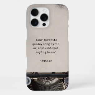 Funda Para iPhone 16 Pro Max Crea tu propia cita de máquina de escribir vintage