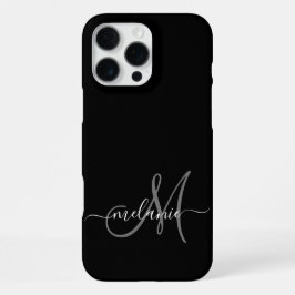 Funda Para iPhone 16 Pro Max Crea tu propio guión de monograma y nombre persona