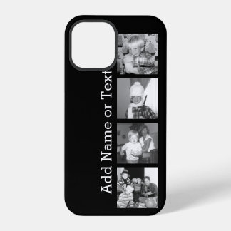 Funda Para iPhone 12 Pro Crea un collage de Instagram con 4 fotos - Negro