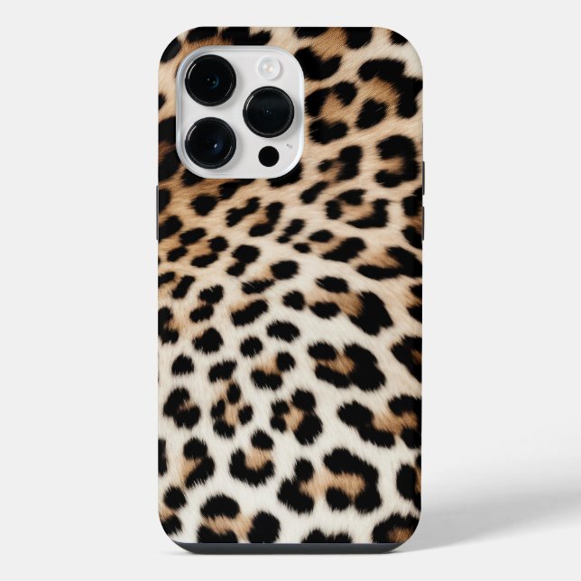 Funda Para iPhone Cream Black Leopard Print (Reverso )