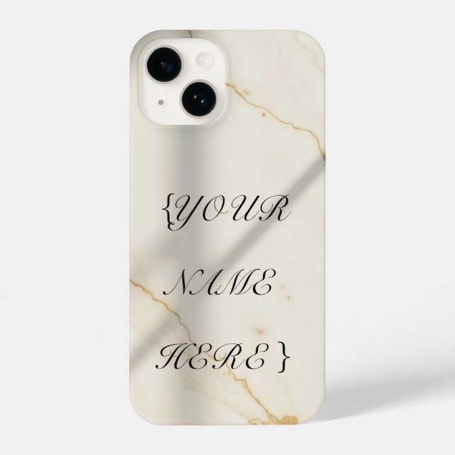 Funda Para iPhone Creamy Marble Monogram Slim Fit iPhone Case (Reverso )