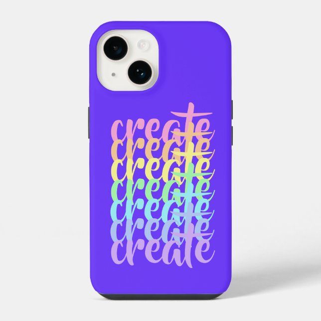 Funda Para iPhone Crear arcoiris y púrpura (Reverso )