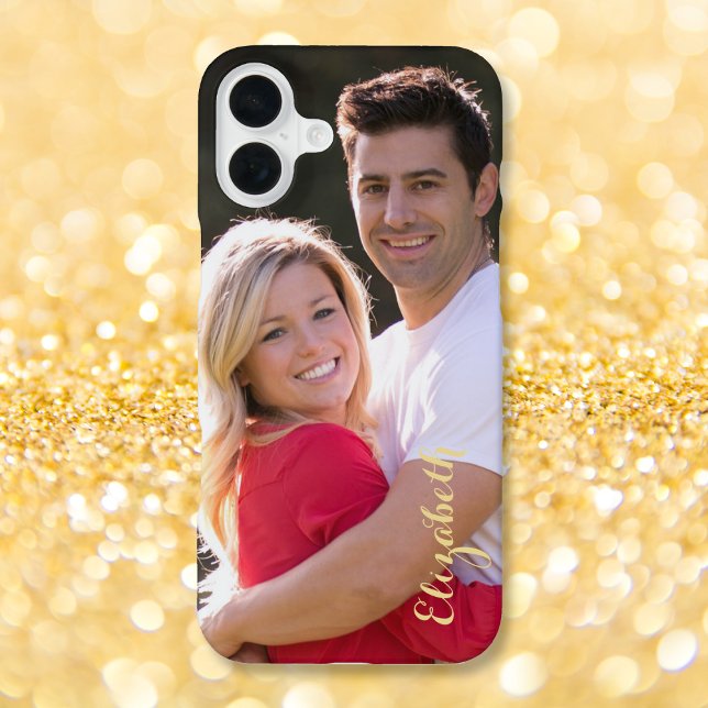 Funda Para iPhone Crear Personalizado Monograma de fotografía person (Create Custom Personalized Photo Monogram Slim Fit iPhone Case)