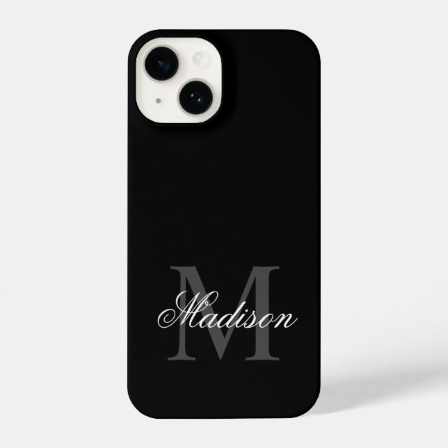 Funda Para iPhone Crear un nombre personalizado caligrafía monográfi (Reverso )