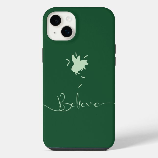 Funda Para iPhone Cree-Caen Plumas de Cerdo (Reverso)