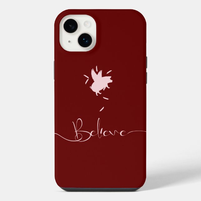 Funda Para iPhone Cree-Caen Plumas de Cerdo (Reverso)