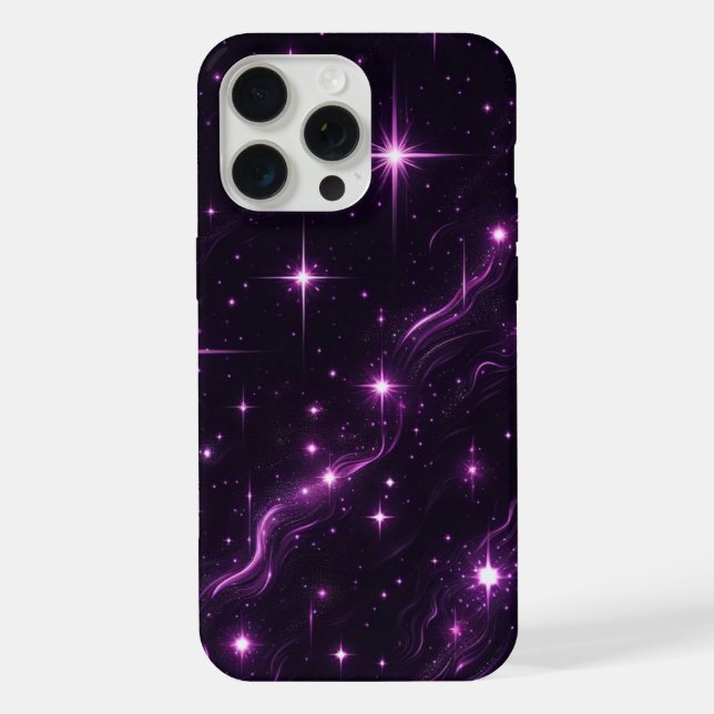 Funda Para iPhone Crepúsculo púrpura cósmico (Reverso )