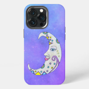 Funda Para iPhone 13 Pro Crescent Moon Decorado con formas de color Cielo