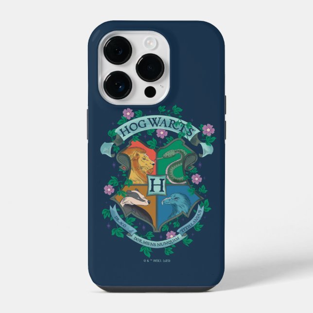 Funda Para iPhone Crest Floral de HOGWARTS™ (Reverso )
