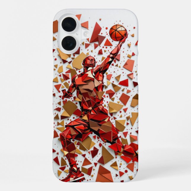 Funda Para iPhone Crimson Court - baloncesto  (Reverso )