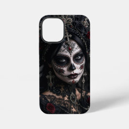 Funda Para iPhone 12 Mini Crimson Gothic Calavera – Rosa Negra