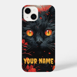 Funda Para iPhone 14 Crimson Rose Feline Fantasy