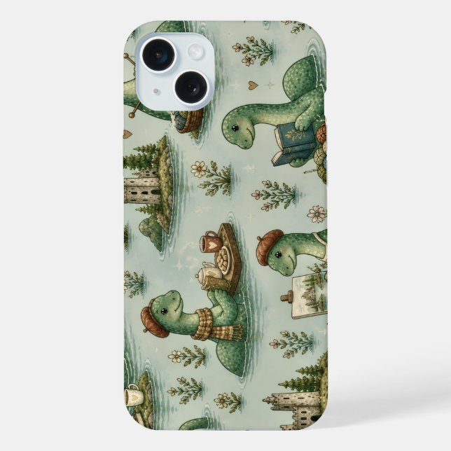 Funda Para iPhone Criptídeos Acogedores Nessie Monstruo del Lago Nes (Reverso )