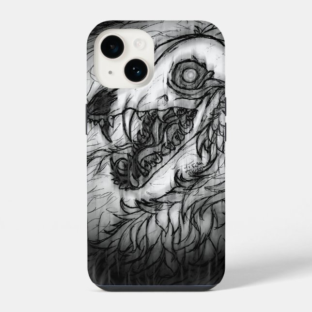 Funda Para iPhone Críptido: Boceto de Snow Wasset  (Reverso )