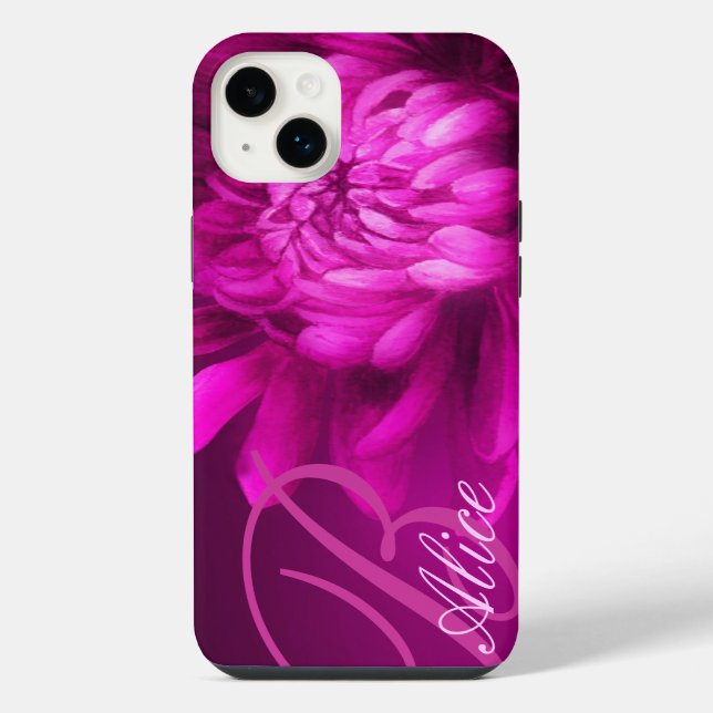 Funda Para iPhone crisantemo malva llamado (Reverso)