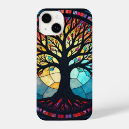Funda Para iPhone 14 Cristal con manchas, vidrio con manchas de árbol d