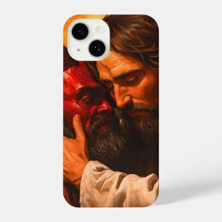 Funda Para iPhone 14 Cristo abrazando a Lucifer
