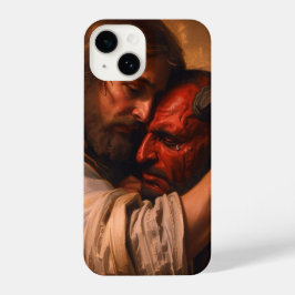 Funda Para iPhone 14 Cristo amando a Lucifer III