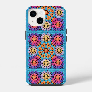 Funda Para iPhone 14 Crochet de la plaza de la abuela color amarillo na