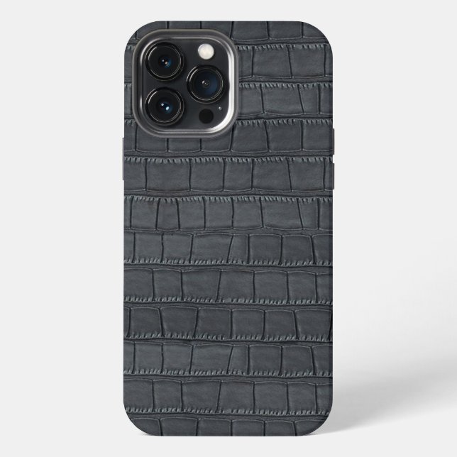 FUNDA PARA iPhone CROCODILE NEGRO COD.03 (Reverso )