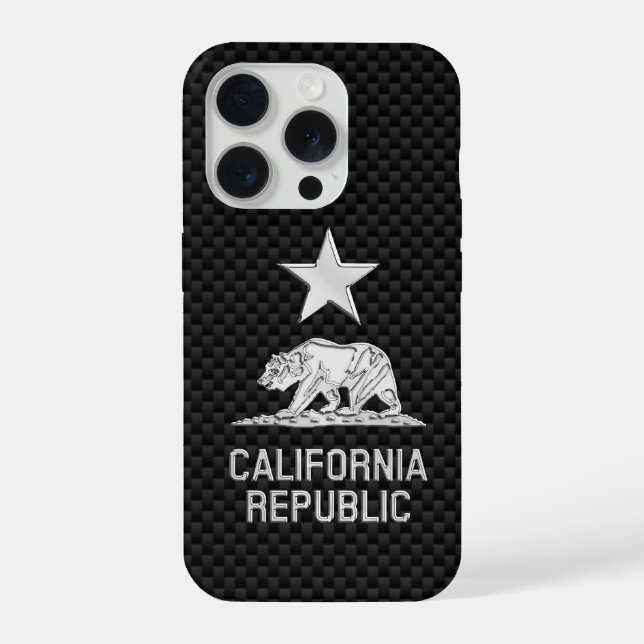 Funda Para iPhone Cromado en la República de CALIFORNIA sobre la imp (Reverso )