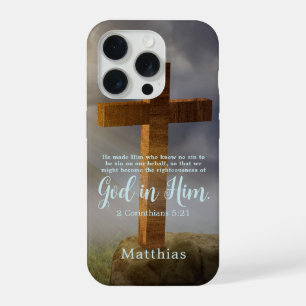 Cruz de Madera Hermosa Escritura Personalizada