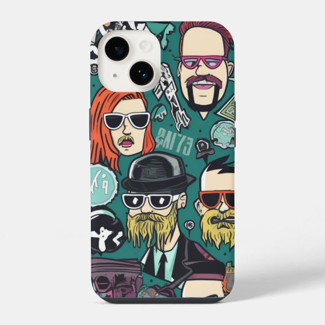 Funda Para iPhone Crypto Punks Divertidos y Lindos (Reverso )