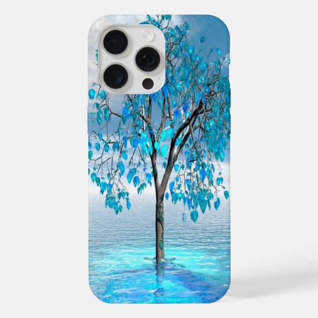 Funda Para iPhone Crystal Blue Tree (Reverso )