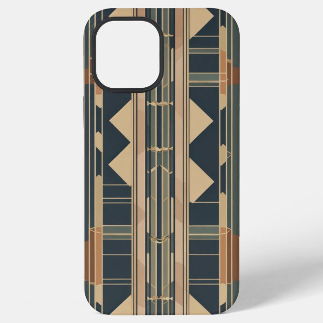 Funda Para iPhone cuadrado suave azul marrón (Reverso )