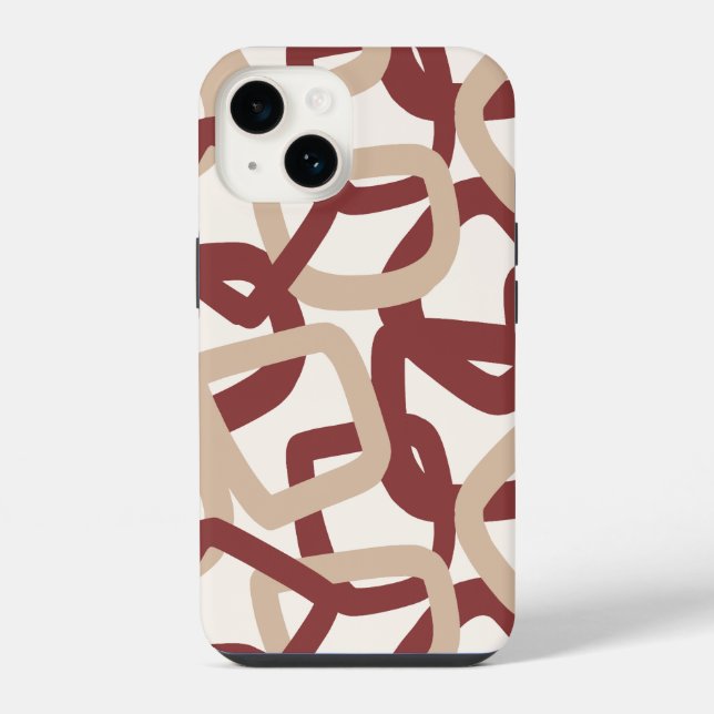 Funda Para iPhone Cuadrado Tangle Mocha Berry (Reverso )