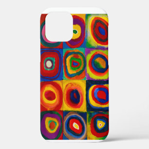 Funda Para iPhone 12 Cuadrados con Círculos, Abstracto, Wassily Kandins